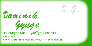 dominik gyuge business card